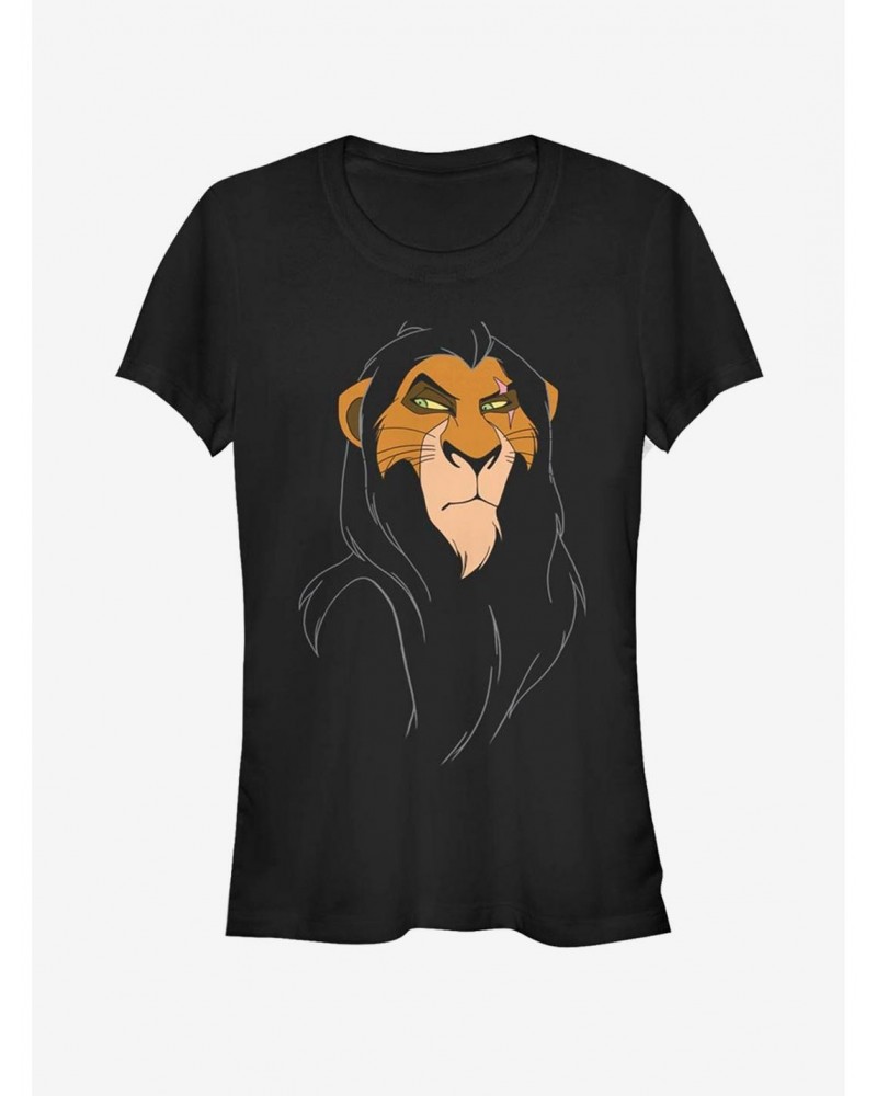 Disney The Lion King Big Face Scar Girls T-Shirt $11.70 T-Shirts