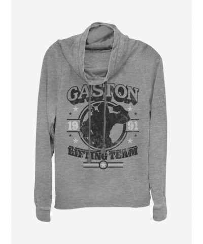 Disney Beauty and the Beast Gaston Gym Cowlneck Long-Sleeve Girls Top $16.61 Tops