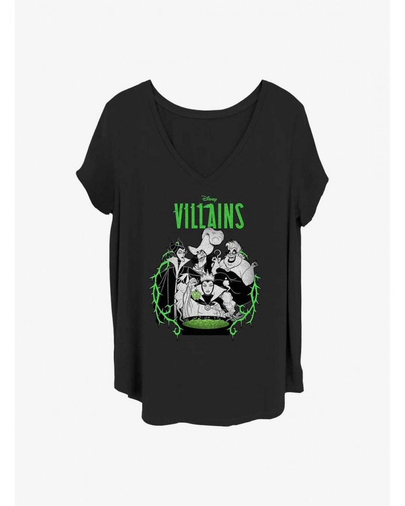 Disney Villains Villainous Squad Girls T-Shirt Plus Size $8.67 T-Shirts