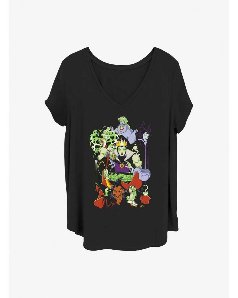 Disney Villains Evil Squad Girls T-Shirt Plus Size $8.67 T-Shirts