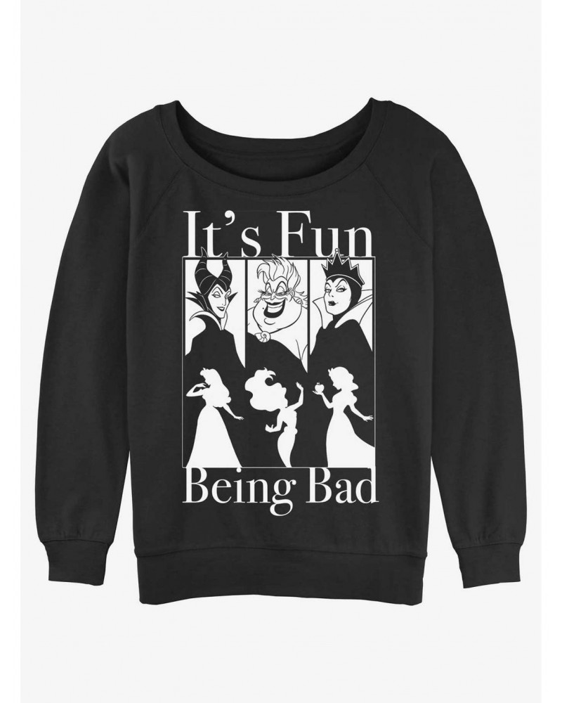 Disney Villains It's Fun Being Bad Girls Slouchy Sweatshirt $13.65 Sweatshirts