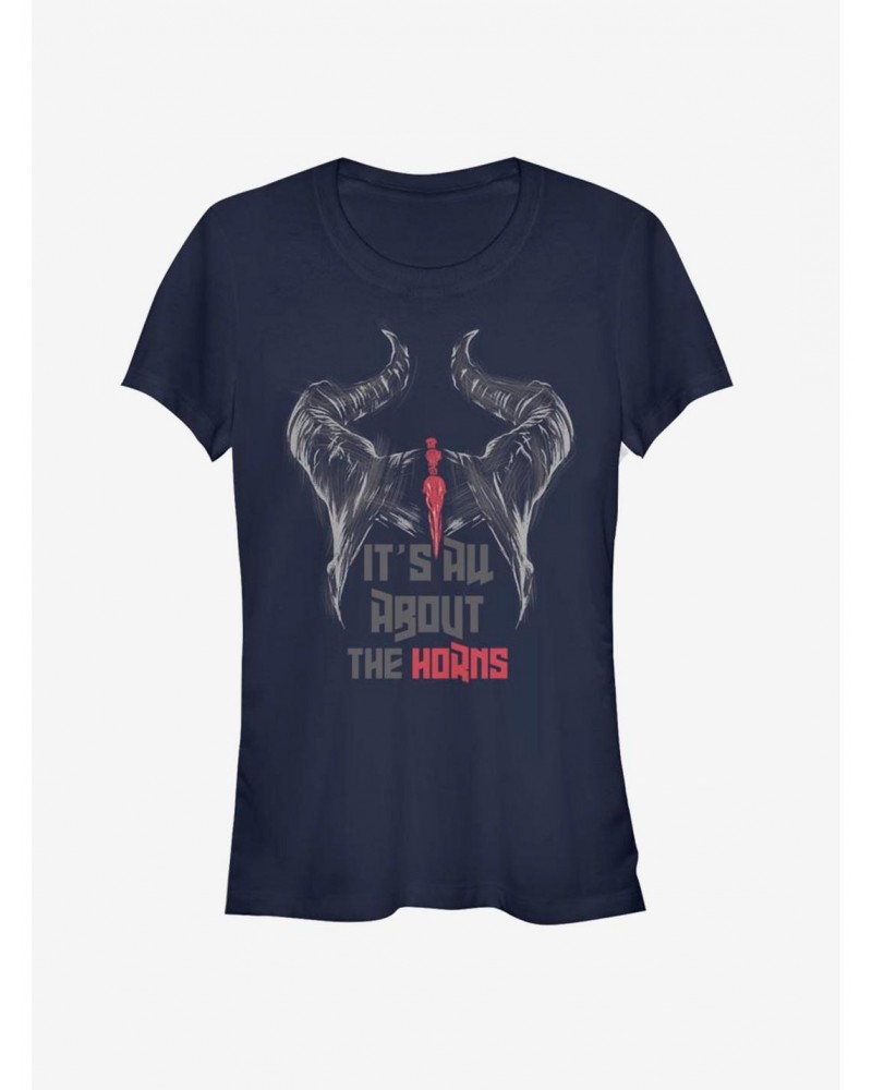 Disney Maleficent: Mistress Of Evil It's All About The Horns Girls T-Shirt $12.45 T-Shirts