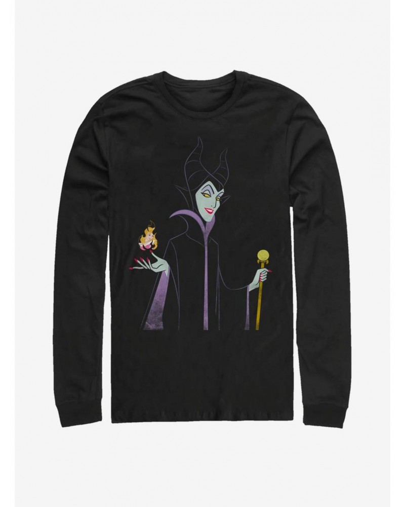 Disney Villains Maleficent Minimal Maleficent Long-Sleeve T-Shirt $13.49 T-Shirts