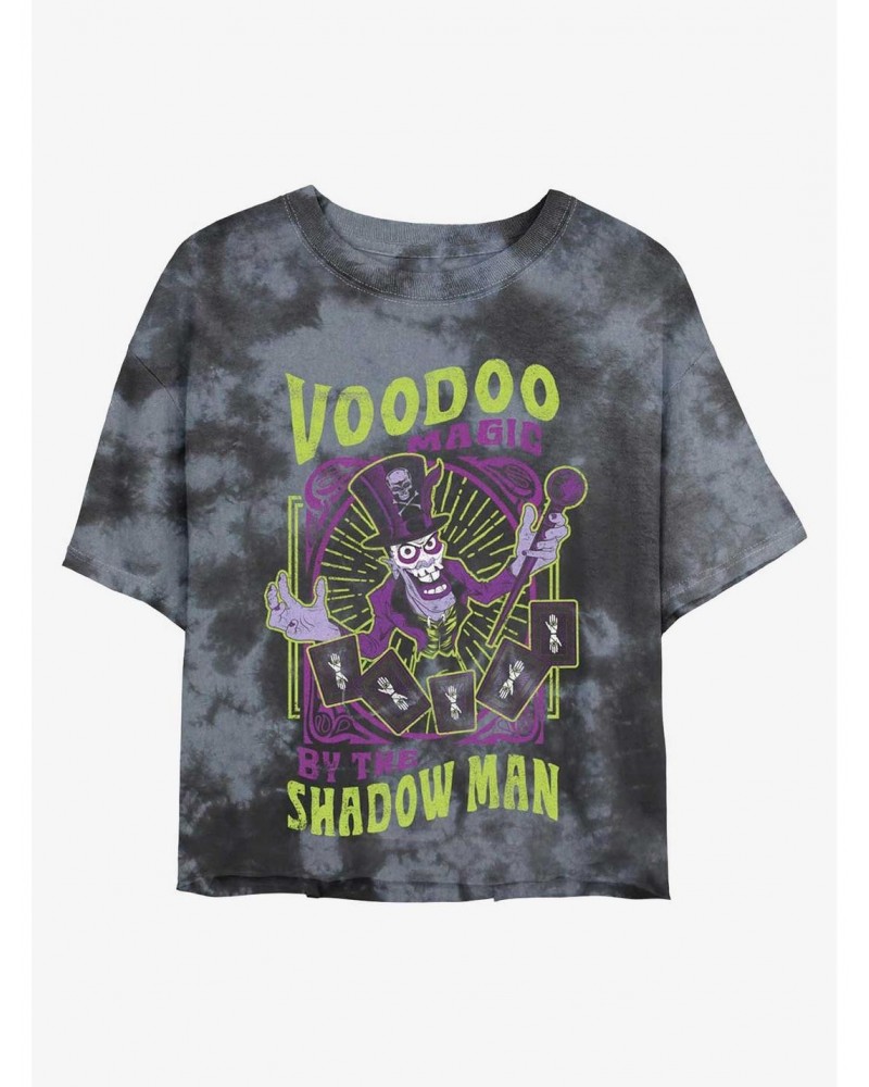 Disney Princess and the Frog Dr. Facilier Voodoo Magic Shadow Man Tie-Dye Girls Crop T-Shirt $12.14 T-Shirts