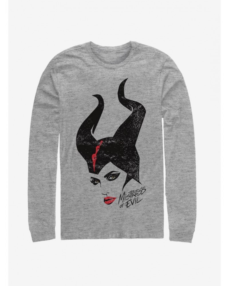 Disney Maleficent: Mistress Of Evil Red Lipstick Long-Sleeve T-Shirt $15.13 T-Shirts