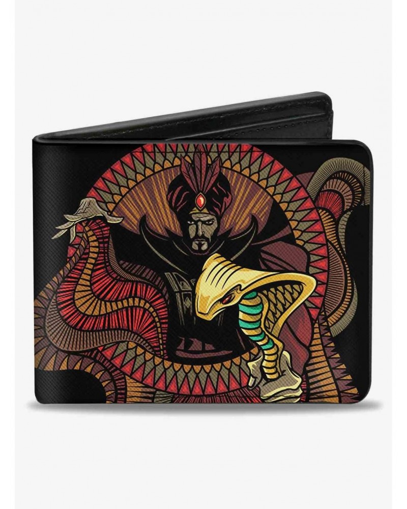 Disney Aladdin 2019 Jafar Snake Staff Dark and Mysterious Multi Bifold Wallet $6.27 Wallets