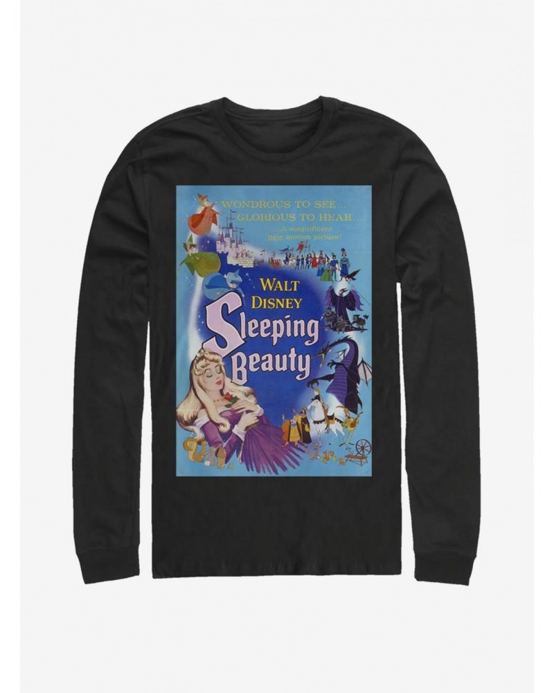 Disney Villains Maleficent Blue Sleeping Beauty Poster Long-Sleeve T-Shirt $12.83 T-Shirts